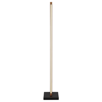 Stojací LED lampa STARLA černá/přírodní 1