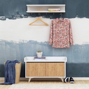 Předsíňová sestava STATO dub/bílá 1