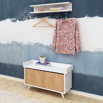 Předsíňová sestava STATO dub/bílá 2