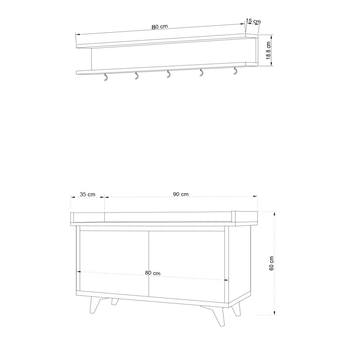 Předsíňová sestava STATO dub/bílá 3