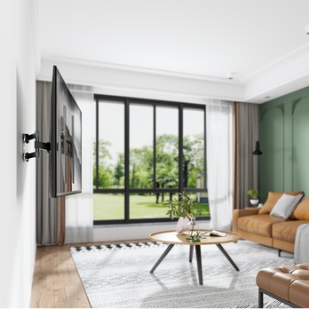 Výsuvný držák na TV STELL SHO 4600 černý kov, polohovatelný, 32"-55" 9