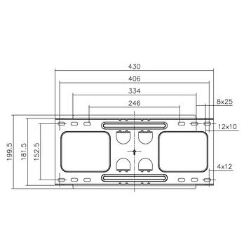 Výsuvný držák na TV  STELL SHO 5610 černý kov, polohovatelný, 32"-70" 5
