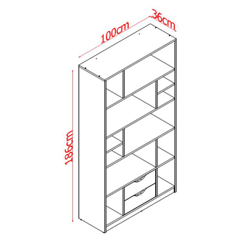 Knihovna STEN 1 bílá 4