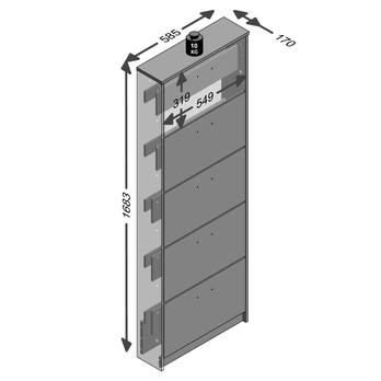 Botník STEP 5 dub 5