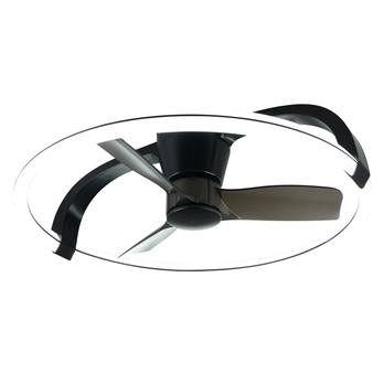 Stropní LED svítidlo s ventilátorem STOCKHOLM černá/bílá 1