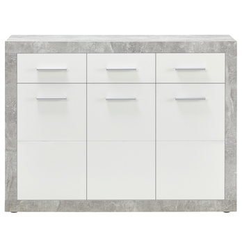 Komoda STONE 7 beton/bílá 3