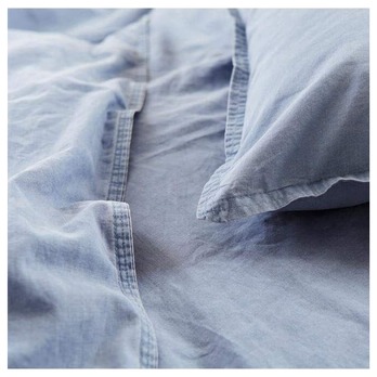 Povlečení STONEWASHED denim, 2 ks 80x80 a 200x200 cm 3
