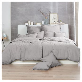 Povlečení STONEWASHED šedá, 2 ks 80x80 a 200x200 cm 1