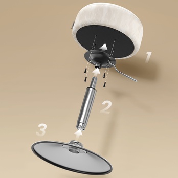 Stolička STOOL krémová 4