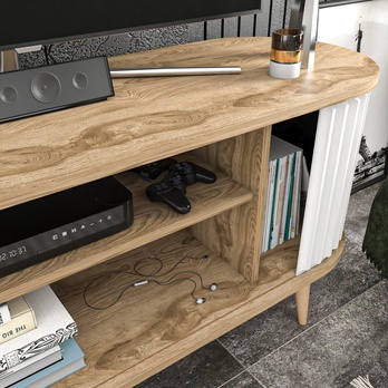 TV komoda STOR dub oud/bílá 9