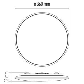 Stropní LED svítidlo STYLE 1 bílá, stmívací se změnou CCT, průměr 36 cm 5