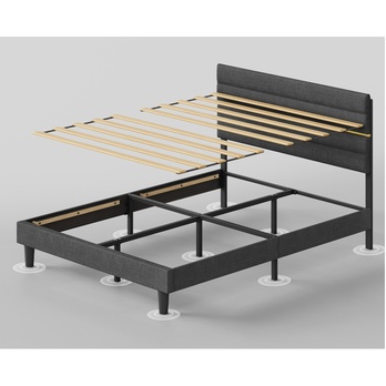 Postel s roštem SUITA šedá, 140x200 cm 2