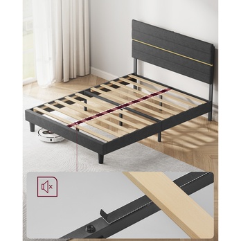 Postel s roštem SUITA šedá, 140x200 cm 3