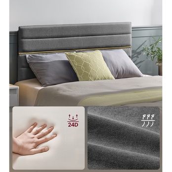 Postel s roštem SUITA šedá, 140x200 cm 4