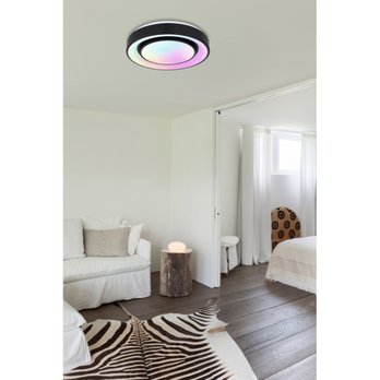 Stropní LED RGB svítidlo SULLY černá/opál 1