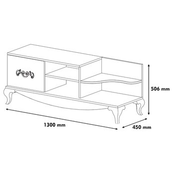 TV komoda SULTAN bílá/ořech 4