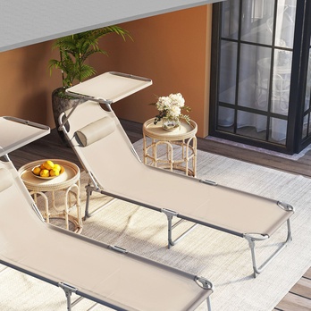 Zahradní lehátko SUNSET hnědá 6