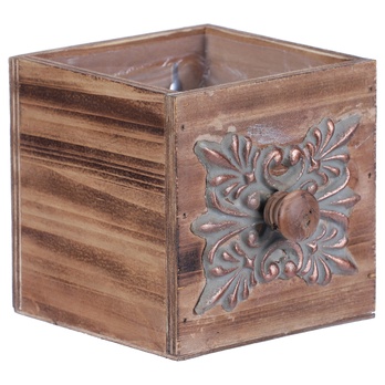 Obal na květináč ŠUPLÍK dřevo, šířka 12 cm 1