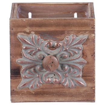 Obal na květináč ŠUPLÍK dřevo, šířka 12 cm 2