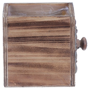 Obal na květináč ŠUPLÍK dřevo, šířka 12 cm 3