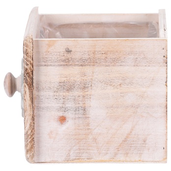 Obal na květináč ŠUPLÍK dřevo, šířka 16 cm 3