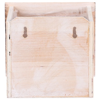 Obal na květináč ŠUPLÍK dřevo, šířka 16 cm 4