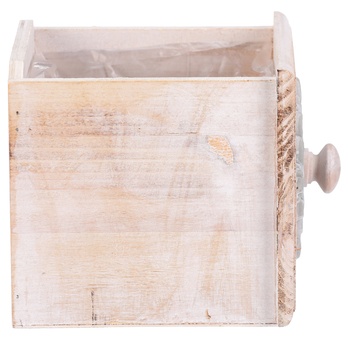 Obal na květináč ŠUPLÍK dřevo, šířka 16 cm 5