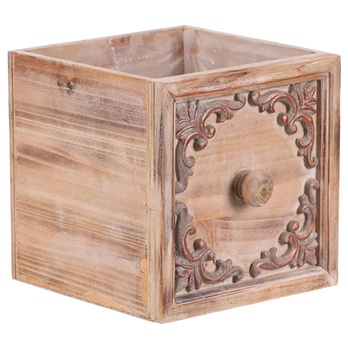 Obal na květináč ŠUPLÍK dřevo, šířka 17 cm 1
