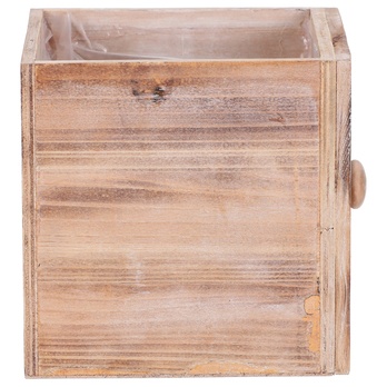 Obal na květináč ŠUPLÍK dřevo, šířka 17 cm 5