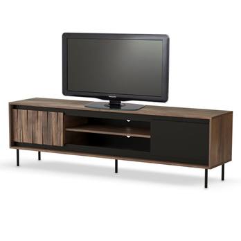 TV komoda SWANG RTV-1 ořech/černá 2