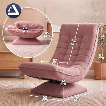 Relaxační křeslo SWIVEL 2 růžová 5