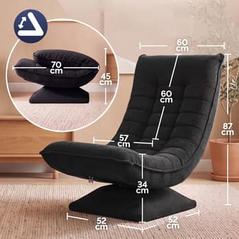 Relaxační křeslo SWIVEL 2 černá 5