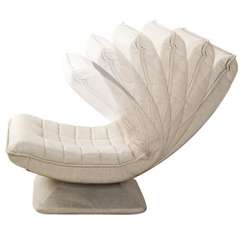 Relaxační křeslo SWIVEL krémová 4