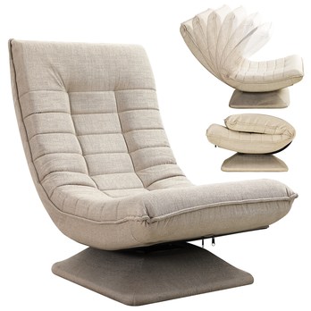 Relaxační křeslo SWIVEL krémová 5