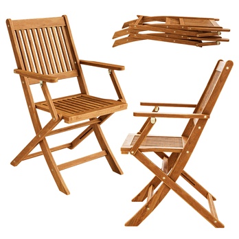 Zahradní židle SYDNEY hnědá, set 4 ks 2