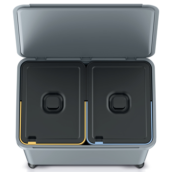 Koš na tříděný odpad SYSTEMA šedá, 2x23 L 1