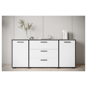 Komoda TABITA 150 bílá/černá 1