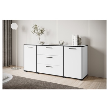 Komoda TABITA 150 bílá/černá 2