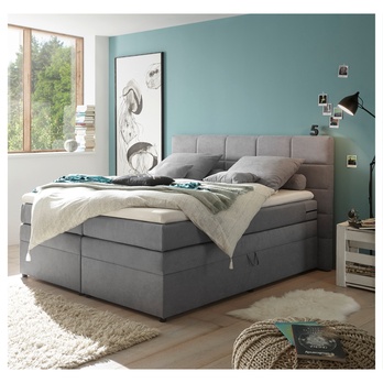 Postel boxspring TACOMA 3 šedá, 180x200 cm 1