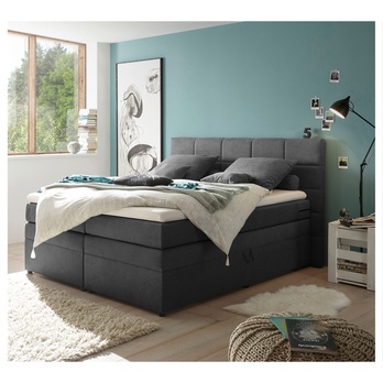 Postel boxspring TACOMA 3 antracitová, 180x200 cm 1