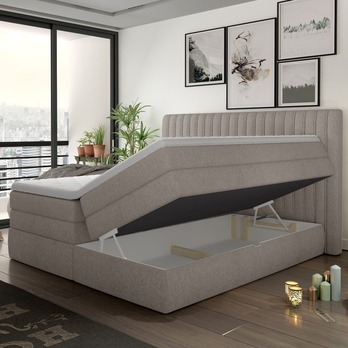 Postel boxspring TAIFA béžová, 160x200 cm 2