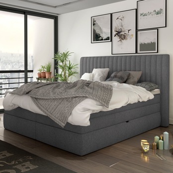 Postel boxspring TAIFA šedá, 180x200 cm 1