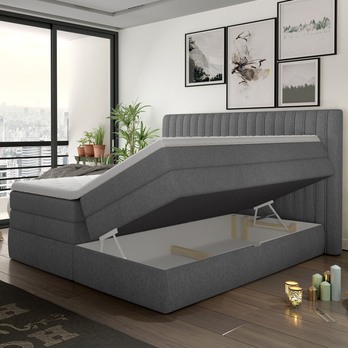 Postel boxspring TAIFA šedá, 180x200 cm 2