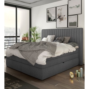 Postel boxspring TAIFA šedá, 140x200 cm 1