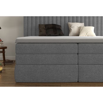 Postel boxspring TAIFA šedá, 140x200 cm 5