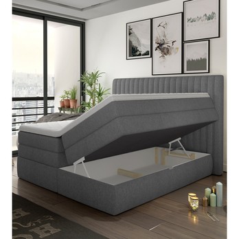 Postel boxspring TAIFA šedá, 140x200 cm 2