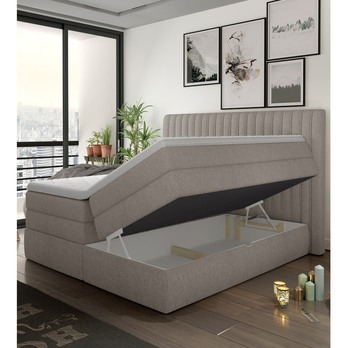 Postel boxspring TAIFA béžová, 140x200 cm 2
