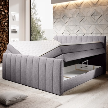 Postel boxspring TAJA šedá, 160x200 cm 2