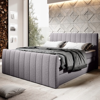 Postel boxspring TAJA šedá, 160x200 cm 1
