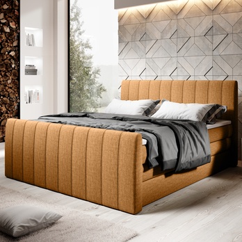 Postel boxspring TAJA oranžová, 160x200 cm 1